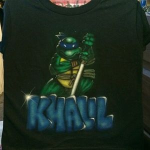 COPY - NINJA TURTLE Airbrushed T-shirt Custom Made KIDS